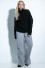 Wool sweater with a thick knit F839 black