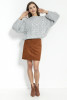 Loose-fit wool sweater F866 grey