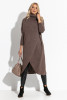 Long sweater F1052 espresso