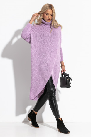 Long sweater F1052 lilac