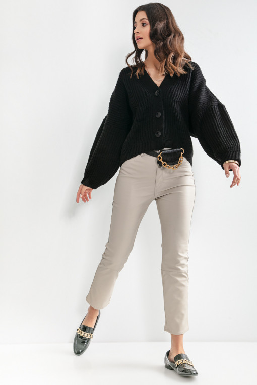 Short-style cardigan with buttons F1158 black