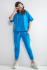 Loose set: hoodie and sweatpants F1172 blue