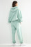 Loose tracksuit set hoodie and pants F1186 green