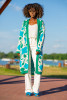 Long cardigan in colorful jacquard pattern F1239 seaeye