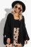 Loose short cardigan F1278 black