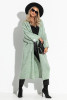 Long loose cardigan with a simple cut F1271 icegreen