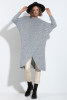 Long sweater with a slit F1515 grey