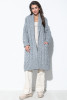 Long cardigan with a wide shawl collar F1535 grey