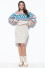 Sweater with jacquard pattern and skirt - set F1547 beige