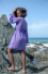 Boho style wrap dresses F1647 purple