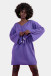 Boho style wrap dresses F1647 purple