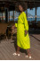 Wrap-style midi dress with a belt F1687 lime