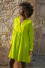 Short wrap dress made of viscose F1693 lime