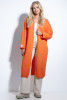 Long, straight cardigan F1720 orange