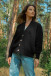 Classic, simple woolen cardigan buttoned with buttons F1710 black