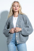 Oversized cardigan with a button fastening F1705 grey