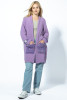 Woolen cardigan with pockets F1741 purple