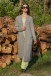 The classic cardigan made from undyed alpaca wool and Maco cotton F1744 grey